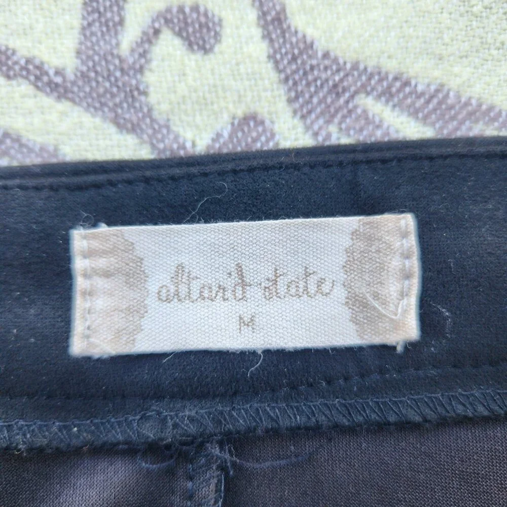 Altar'd State M- BLACK/TAN/BROWN COLORBLOCK MINI SKIRT FAUX SUEDE - Picture 2 of 4